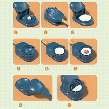 **2-in-1 Dumpling Wrapper Mold – Manual Food Grade Kitchen Tool**