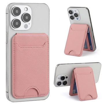 **Magnetic Mobile Card Holder – Slim 3-Slot Phone Wallet, Black**
