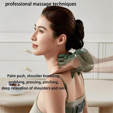 **Smart Electric Neck Massager – Finger Pressure Simulation**