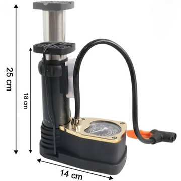 **Heavy Duty Foot Air Pump with Pressure Gauge**