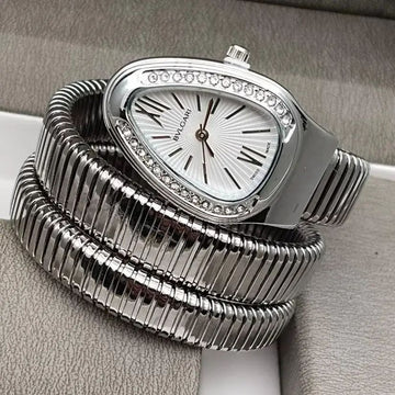 **Triple-Wrap Snake Watch – Luxury Golden Design**
