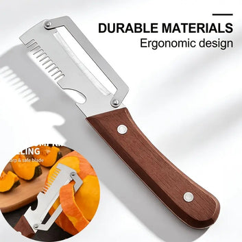 **3-in-1 Stainless Steel Peeler Knife – Kitchen Tool**