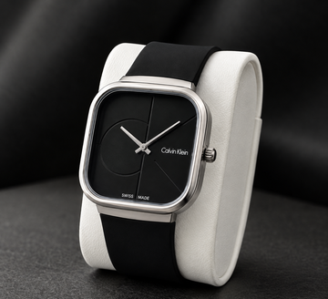 **Calvin Klein Men’s Square Dial Watch – Elegant & Durable – Black**